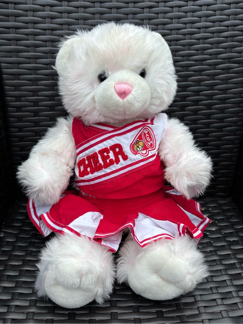 Build-a-Bear with Cheer Costume - BAB red, white and pink, good used condition
